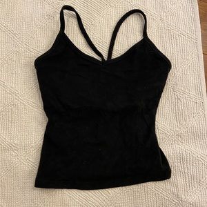 Black workout tank with built in sports bra!!!